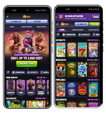 Version mobile optimisée du site Mr Pacho Casino sur smartphone